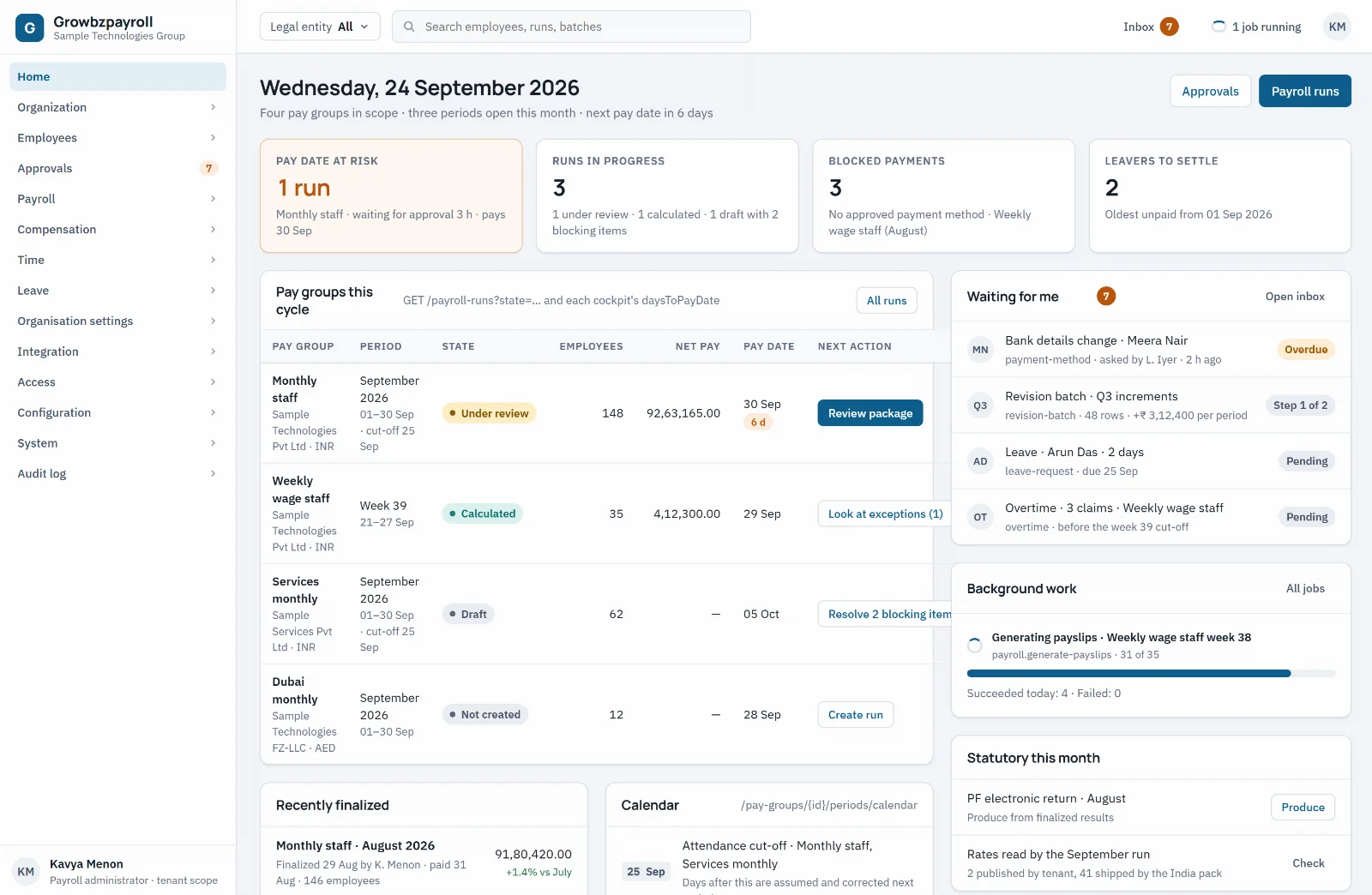 Growbzpayroll · لوحة الرواتب